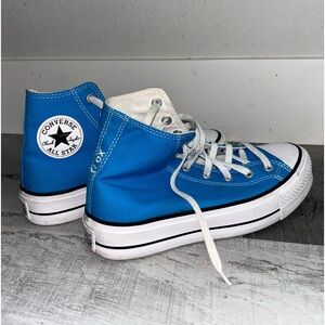 Custom royal blue converse size 7.5 women’s, 5.5 men’s